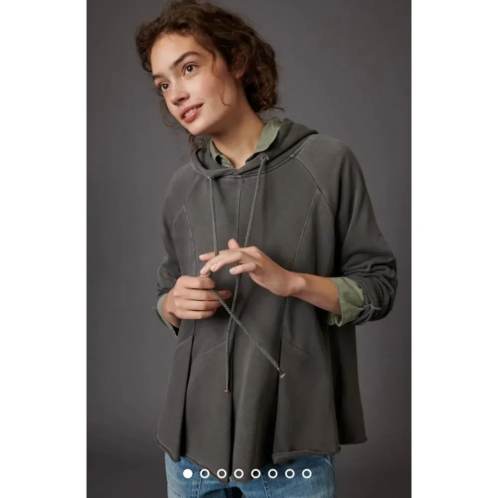 Anthropologie Pilcro Flynn Hoodie Charcoal Gray Hooded‎ Sweatshirt XS